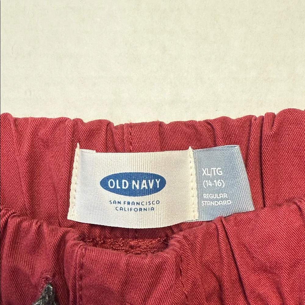 Old Navy Kids Red Elastic Waist Shorts - Picture 2 of 6